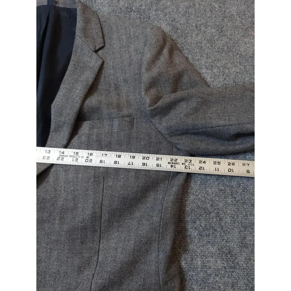 J Crew Blazer Men 44 Regular Gray Herringbone Thompson Jacket Sportcoat 2 Button